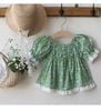 FL - Áo Mandarin Blouse hoa gấu ren