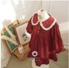 AR - Váy Cute Red cổ sen viền ren