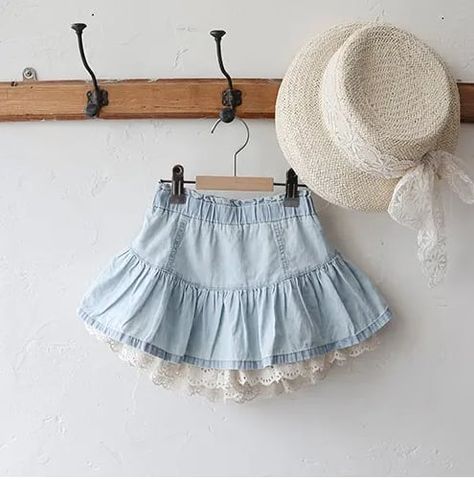 FL - Chân váy Chelsea denim liền quần