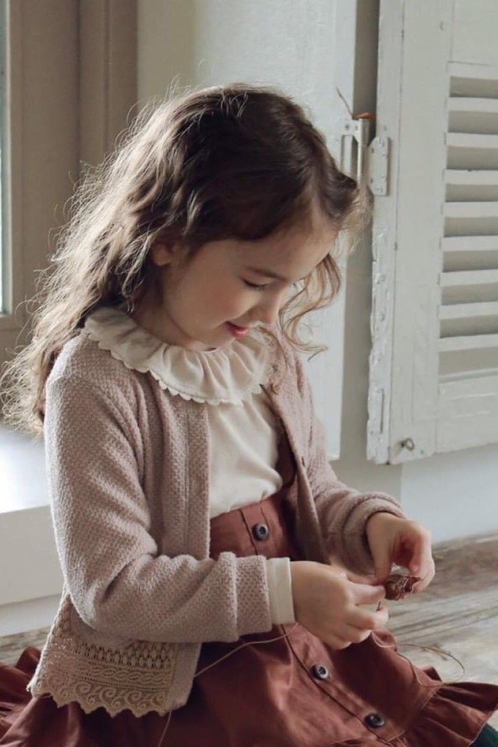 Cardigan Cezanne len phối ren