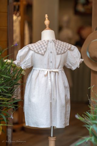 AR - Váy Summer Check cotton hữu cơ