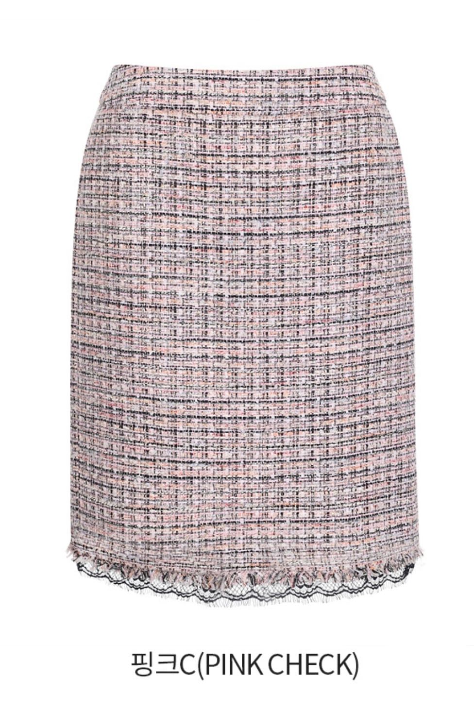 MOM - Compag Chân váy Tweed gấu ren