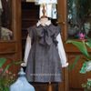 NN Váy kẻ Marie nơ cổ