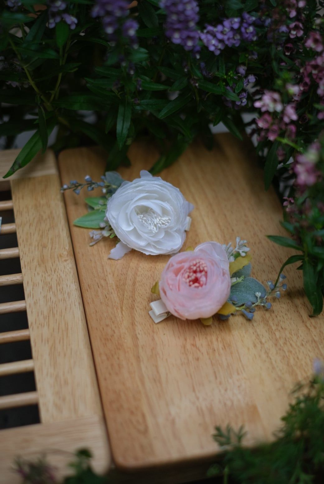 Cặp hoa hồng lụa