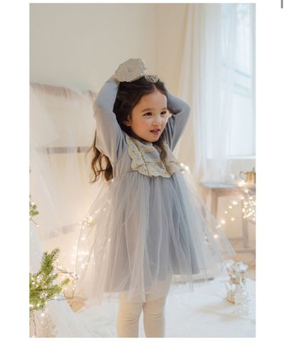 FL - Váy Heylin voan bồng ren ngực