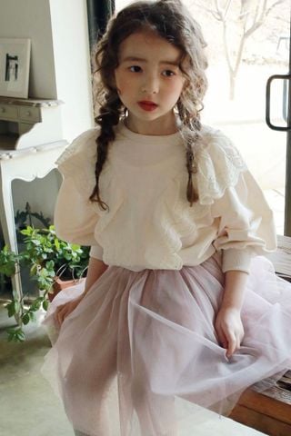 Áo nỉ Asili phối ren
