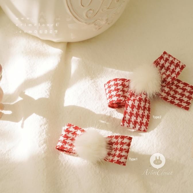 AR-Cặp Red check nơ kẻ đỏ