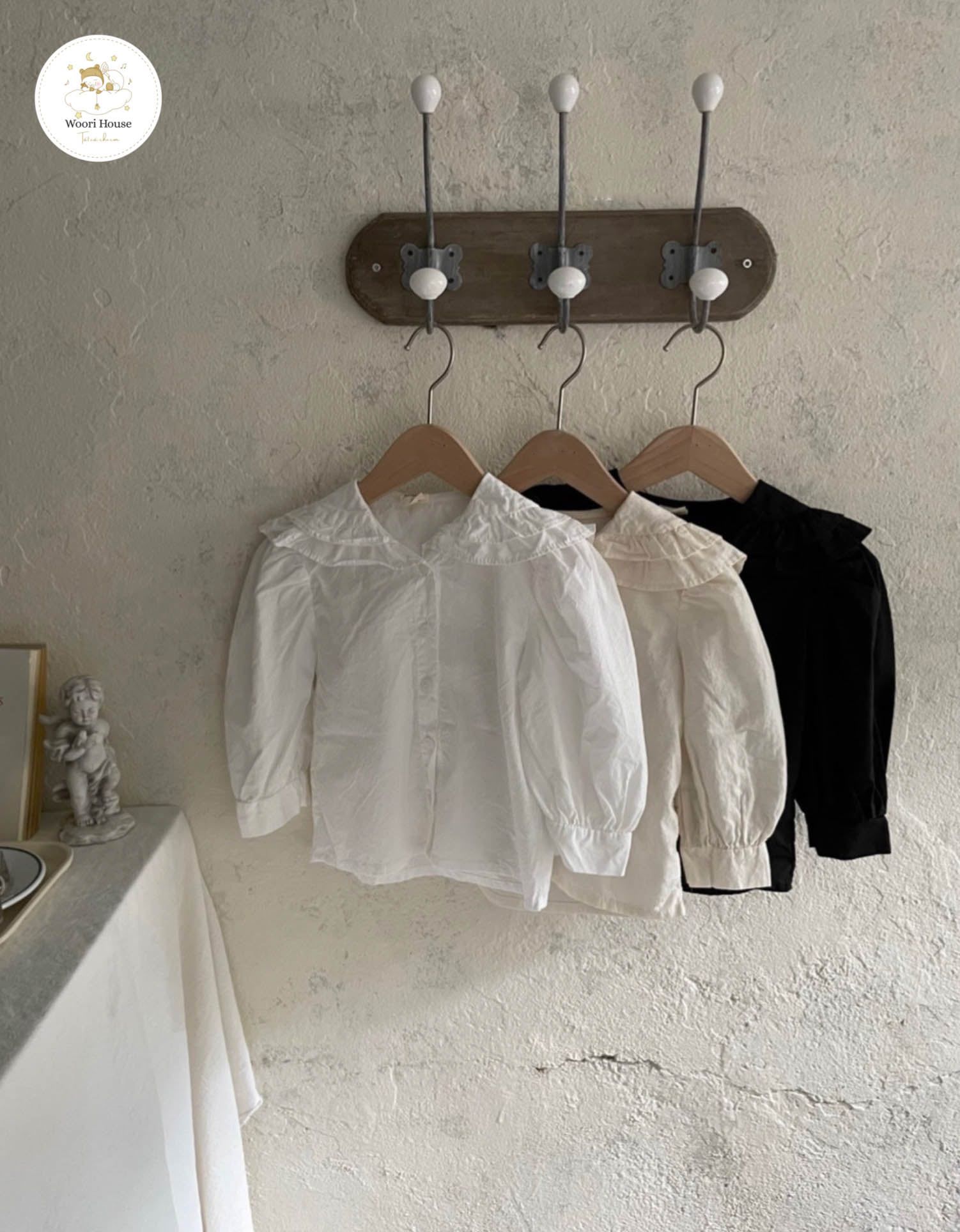 Áo mom kara blouse cổ bèo