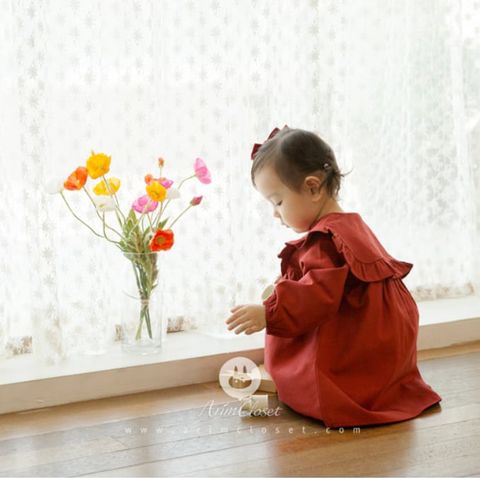AR- Váy Collar Red cổ thuỷ thủ viền bèo