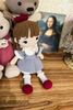 Crochet Búp bê tóc xù Anna Doll