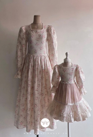 EC Váy May Rose viền ren cổ điển