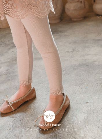 Legging boho gấu ren