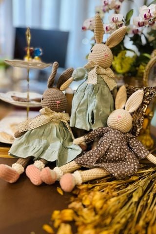 Crochet Thỏ Minilop Vintage
