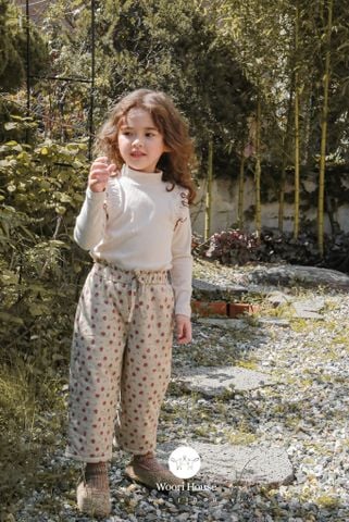 Áo Kaki bèo vai cotton phủ nhung