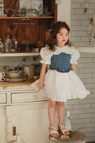 FL Áo ghile Rosa denim