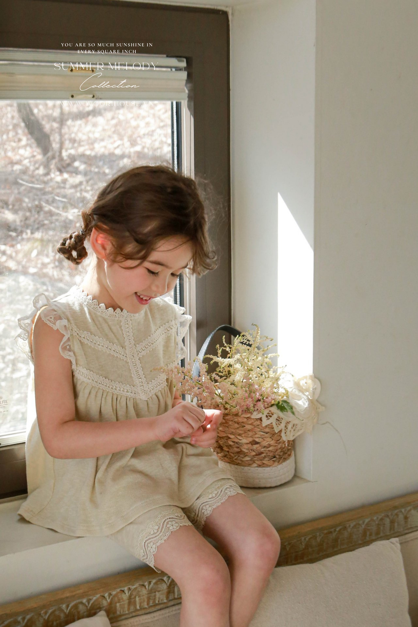 FL Quần legging đùi Harve gấu ren