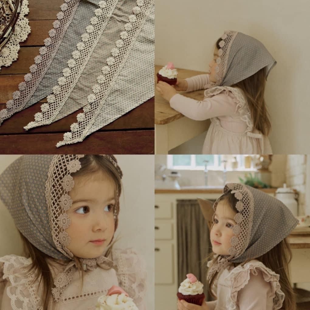 FL Khăn  Glee hoa nhí viền ren