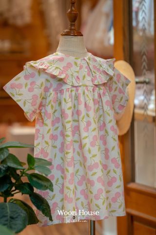 AR Váy Pink Cherry cổ sen