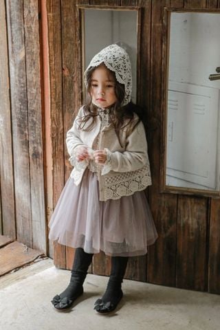 Áo Cardigan Celine gấu ren