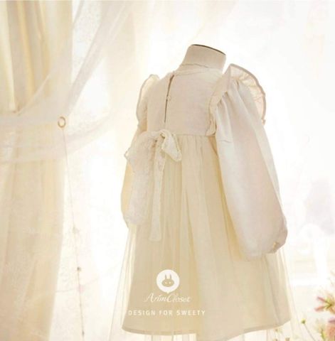 AR - Váy Ribbon Vanilla phủ voan