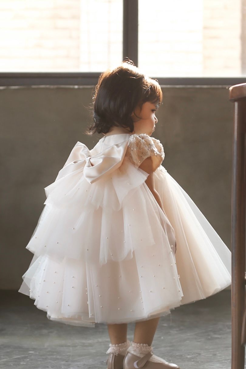 LC- Nơ lụa đính ngọc trai