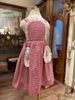 AiAi - Váy yếm Cecilia Gingham đỏ viền ren