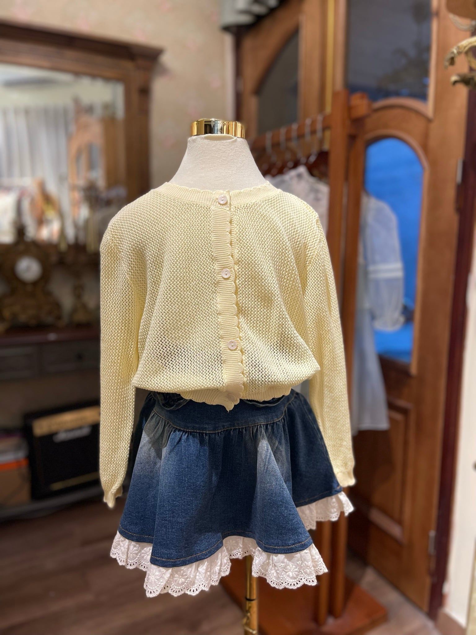 AiAi - Set áo CDG Daisy mix áo hai dây vàng