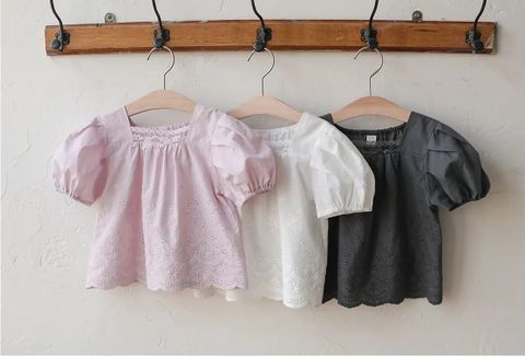FL - Áo Rodia cổ vuông gấu thêu