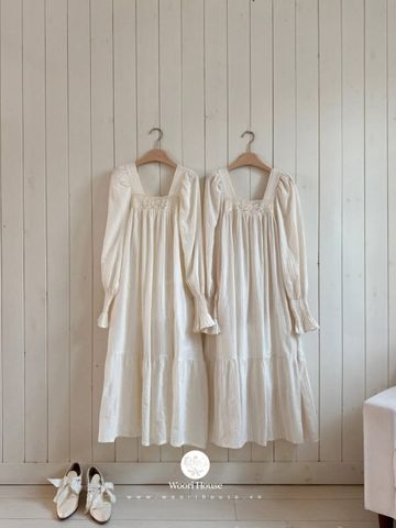 MBB -Váy Vintage ren ngực Mom