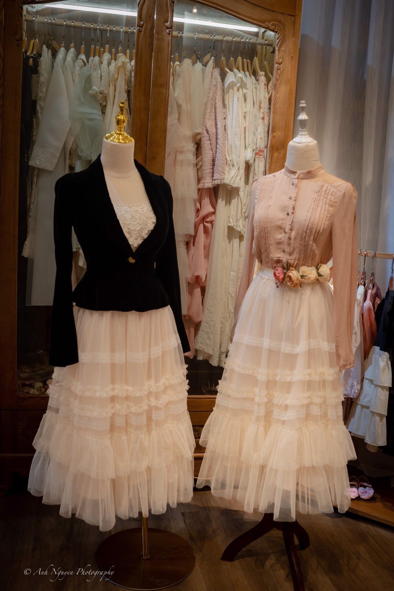 Chân váy Mom Celena voan tầng thủ công cao cấp