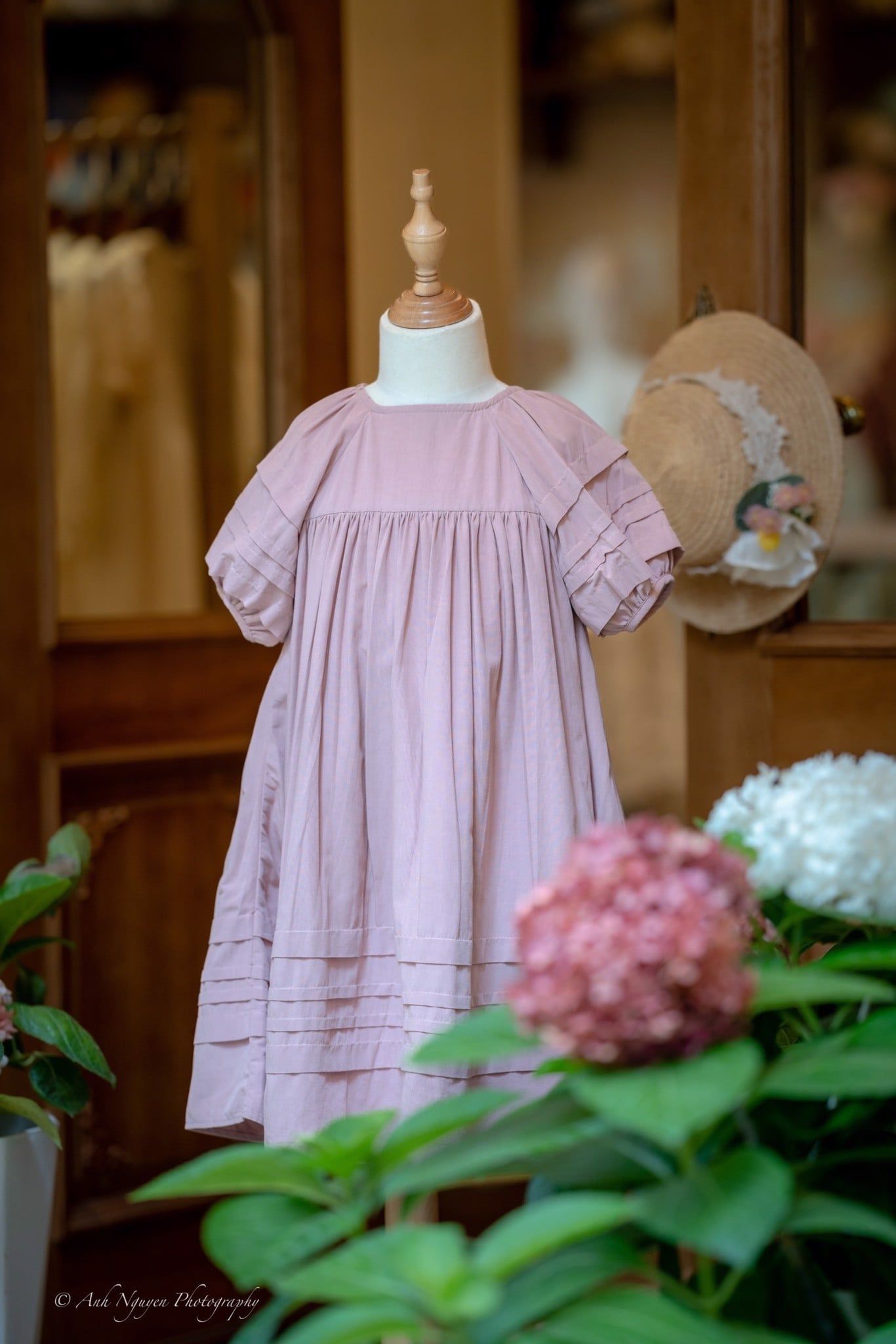 Váy Pink Dress xếp ly
