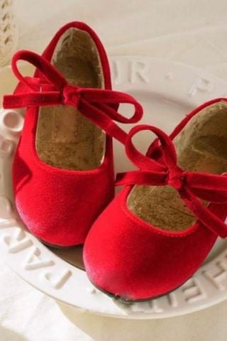 Giày Winter Ribbon nhung