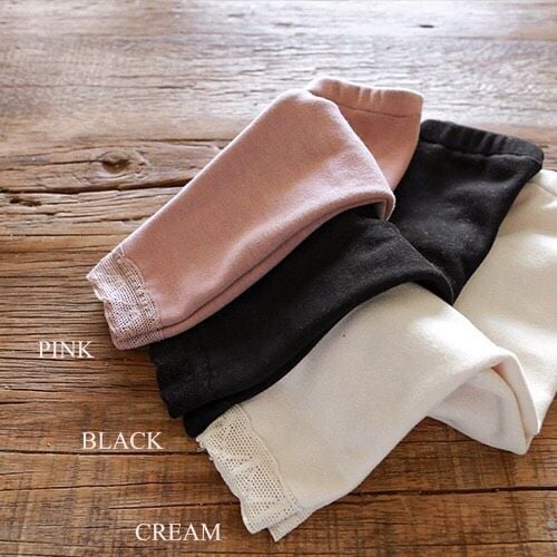 Quần legging Pony nỉ gấu ren