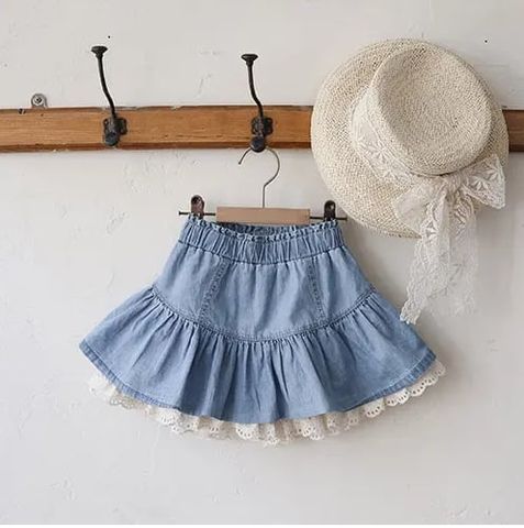 FL - Chân váy Chelsea denim liền quần