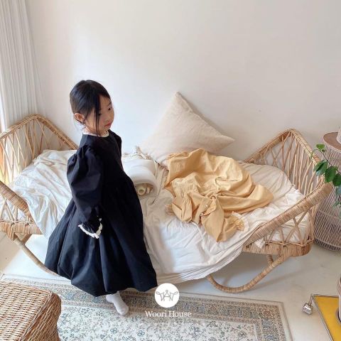 EC - Váy Angelina viền ren cúc ngọc