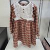 Kids - Petit Váy Ally kẻ phổi ren ngực