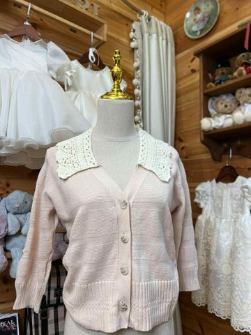 AB - Áo Cardigan cổ ren thêu