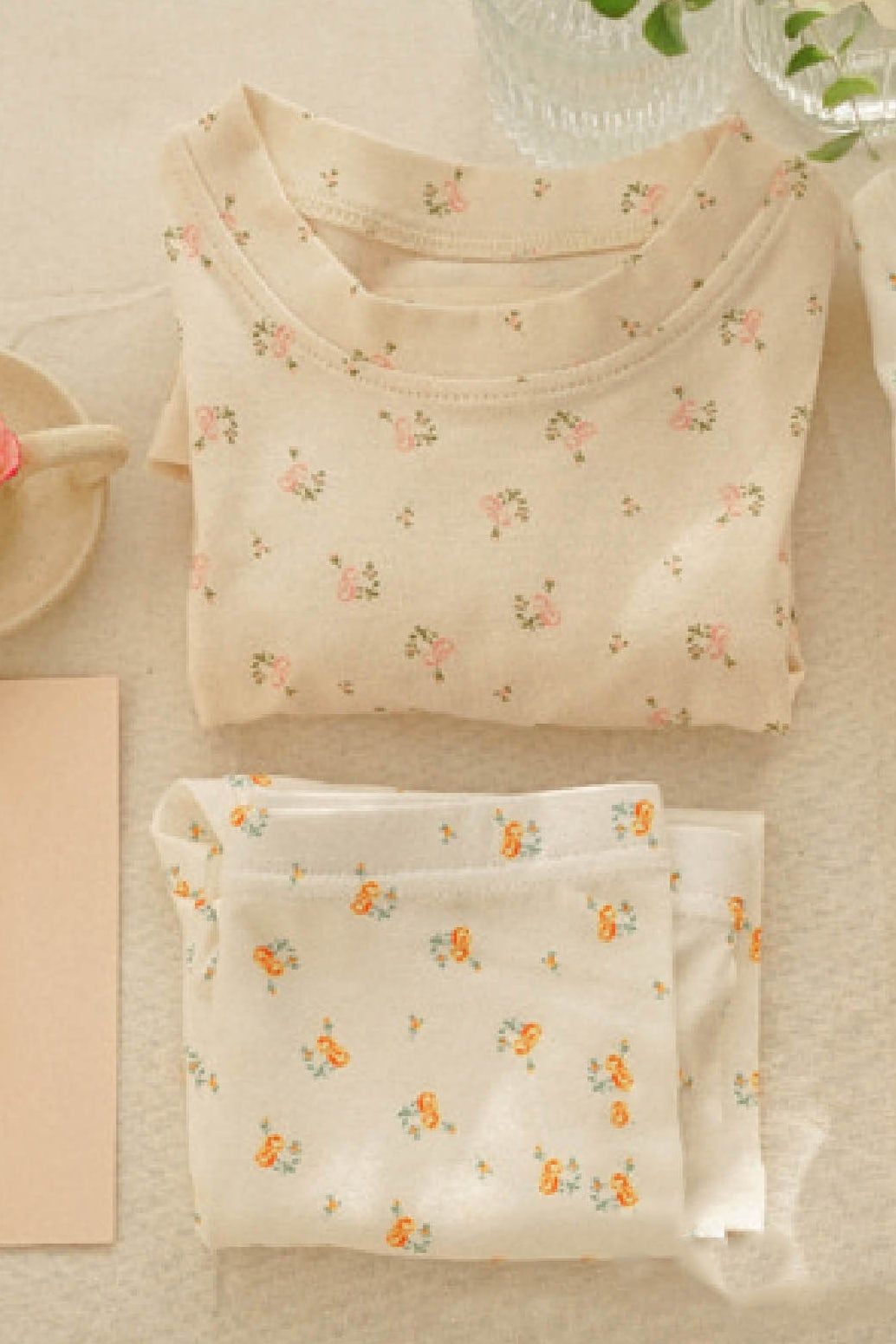 Set Homewear Cotton hoa nhí