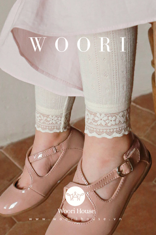 Quần legging Ely dệt gân ren