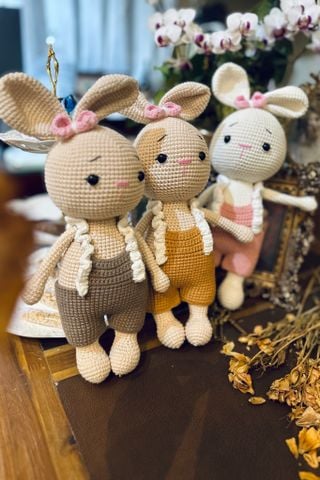 Crochet Thỏ Blanc yếm bèo