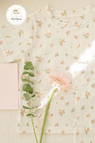 Set Homewear Cotton hoa nhí thông hơi
