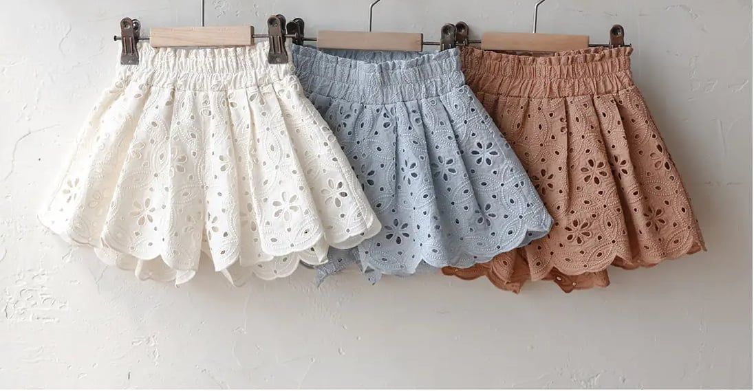 FL - Quần váy Miel thêu ren lỗ