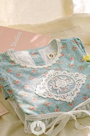 AR Bodysuit Vintage Blue phối yếm