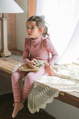 FL Áo thun Kali bèo vai cotton phủ nhung