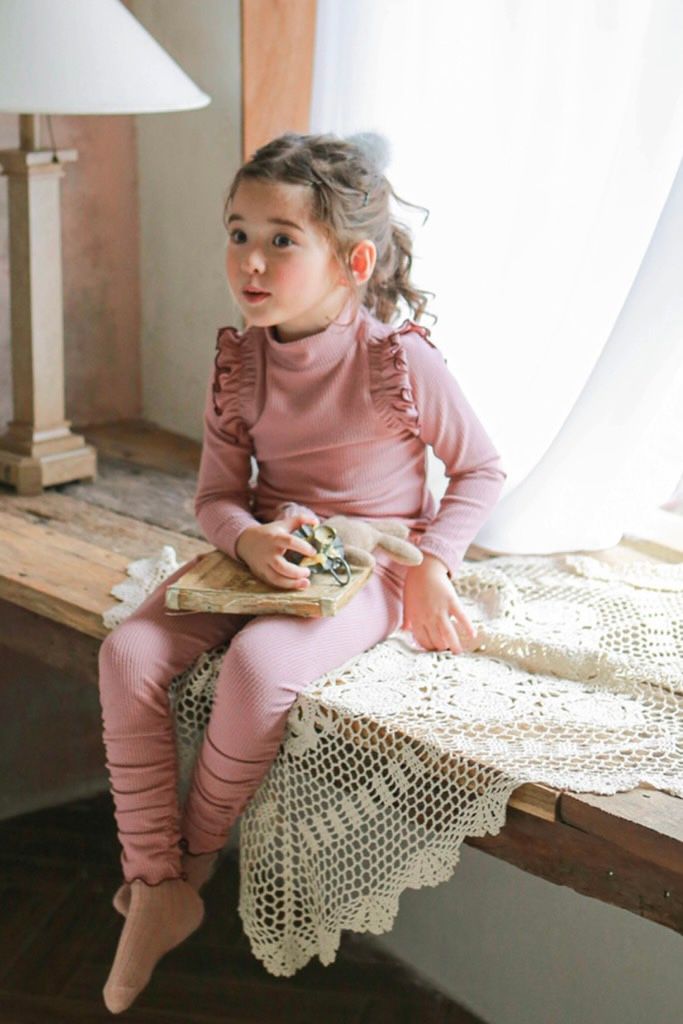 FL Áo thun Kali bèo vai cotton phủ nhung