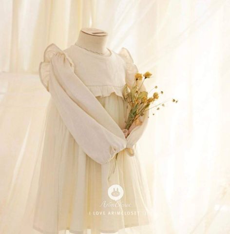 AR - Váy Ribbon Vanilla phủ voan