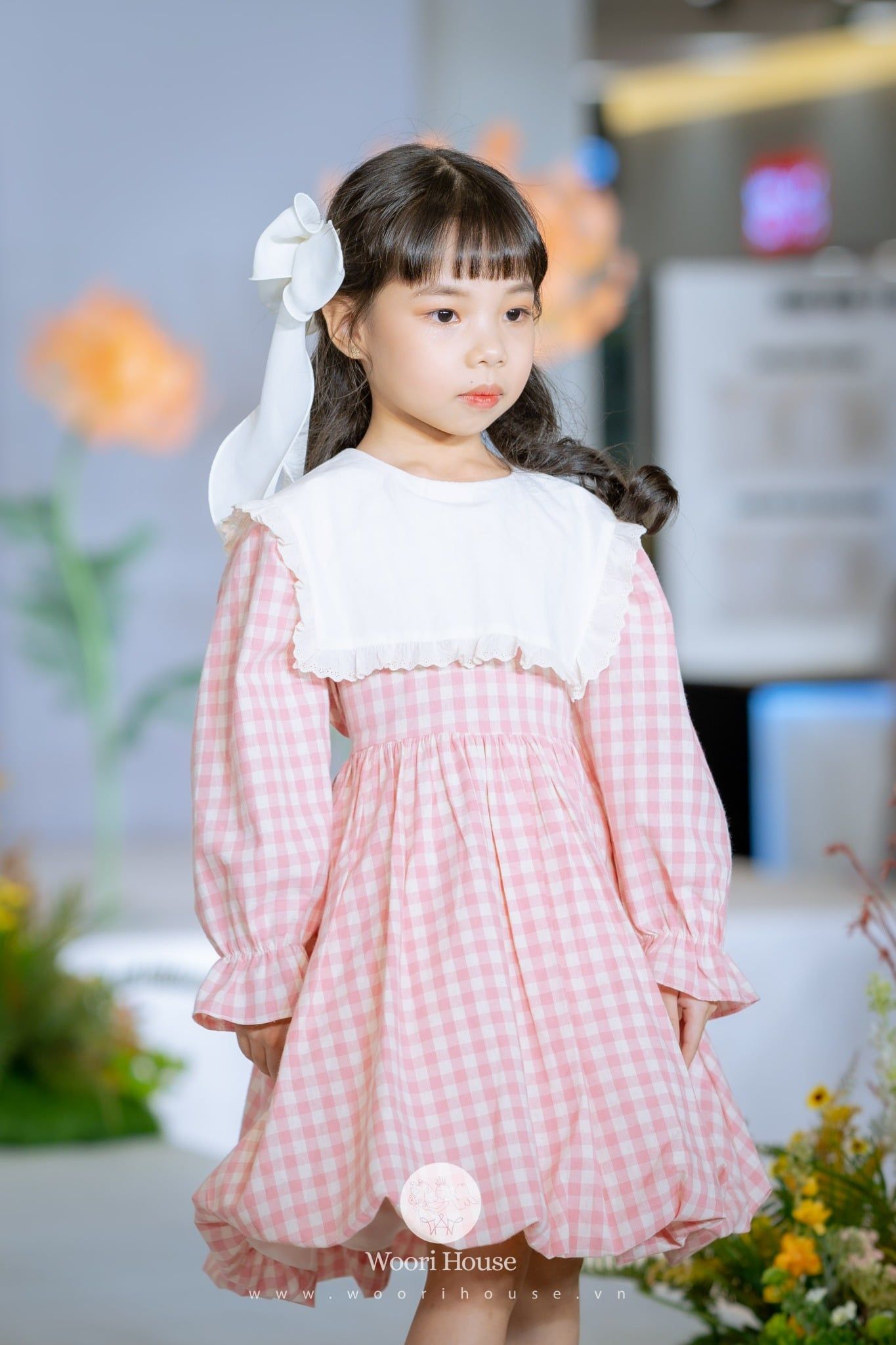 Váy Sara Check hồng