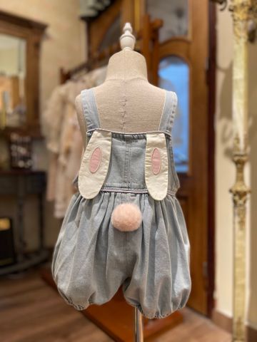 AiAi -  Quần yếm denim đuôi thỏ Bunny