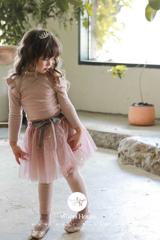 Áo Angel T bèo vai +  chân váy Etoile Twinkle liền legging