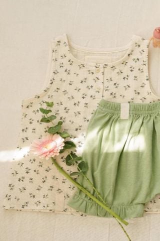 Set home wear Cotton Linen sát nách